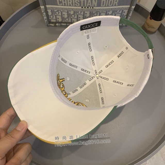 Gucci爆款男士帽子 古馳拼接經典棒球帽鴨舌帽  mm1704